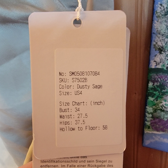 NWT Sage Bridesmaids Dress Stacees - Picture 5 of 5